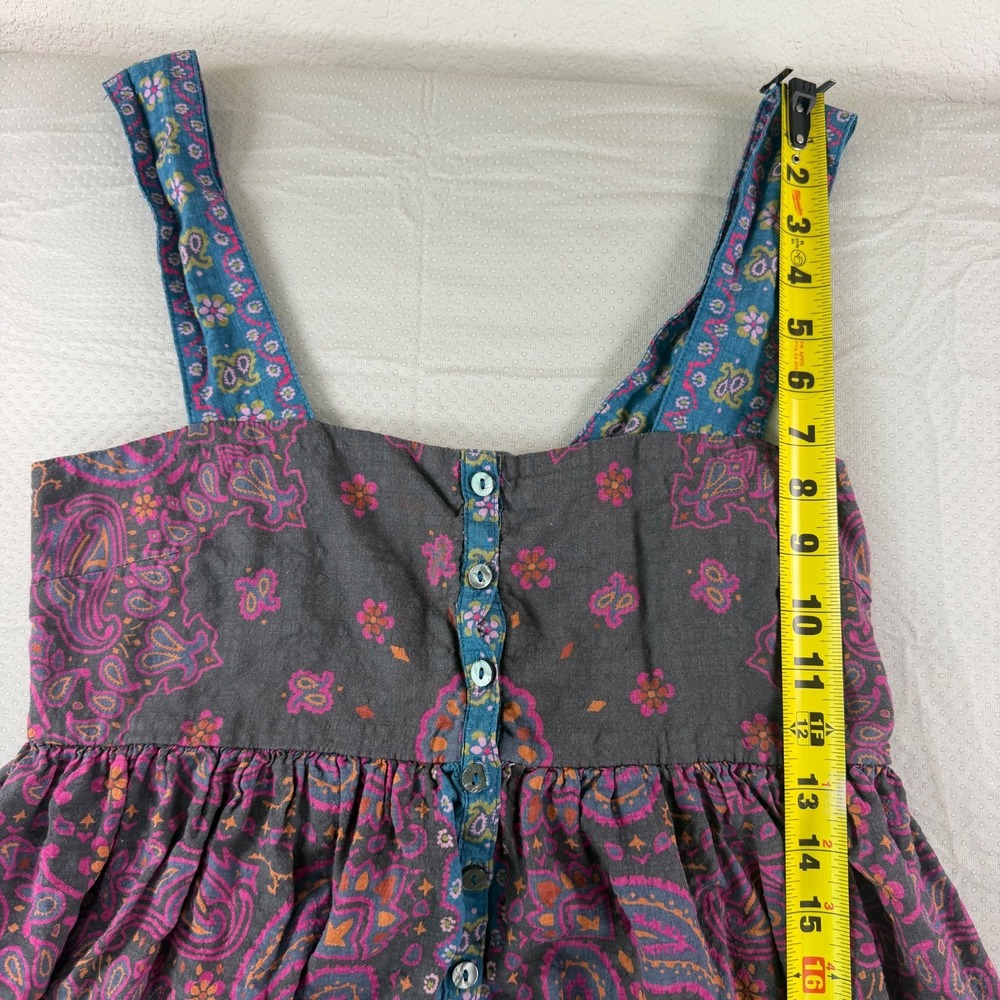 Natural Life Paisley Floral Maxi Dress Small Charcoal Pink Boho Button Front S - Picture 2 of 11